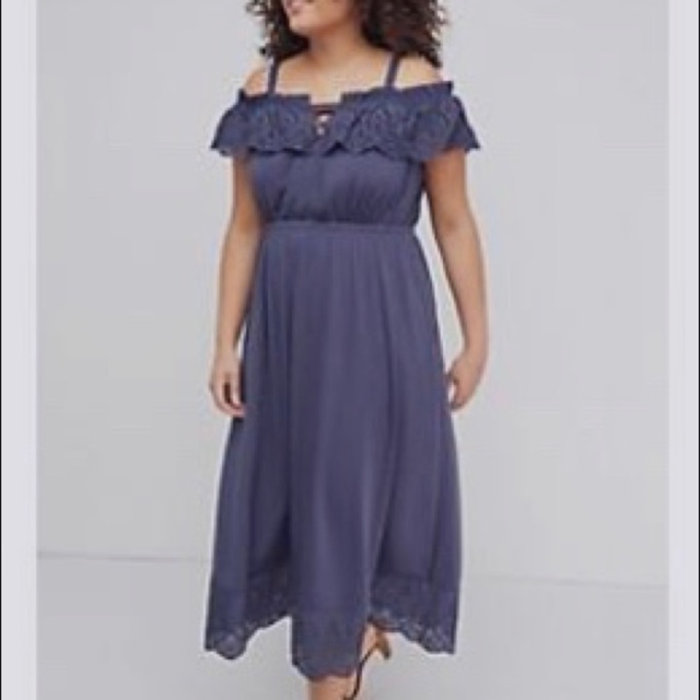 Off the Shoulder Midi Dress